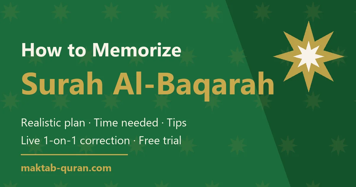 How to memorize Surah Al-Baqarah — daily plan and time needed