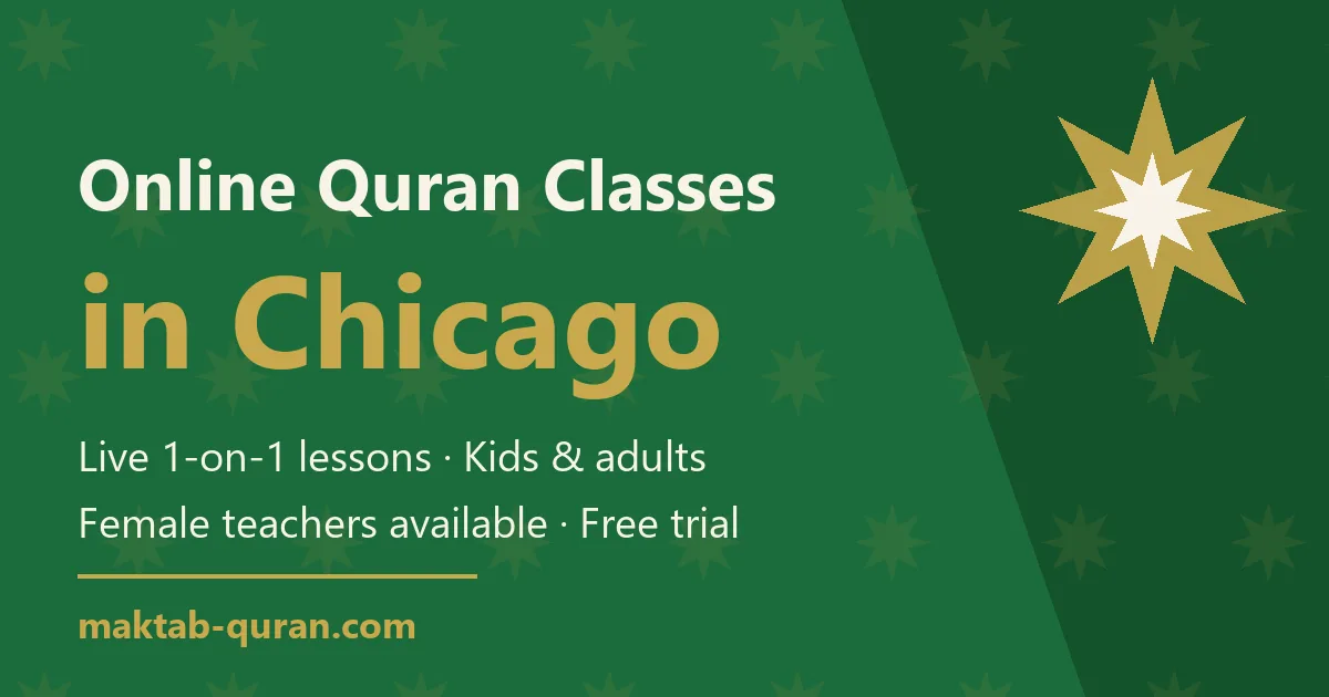 Online Quran classes in Chicago — live one-to-one lessons for kids and adults with Maktab Quran